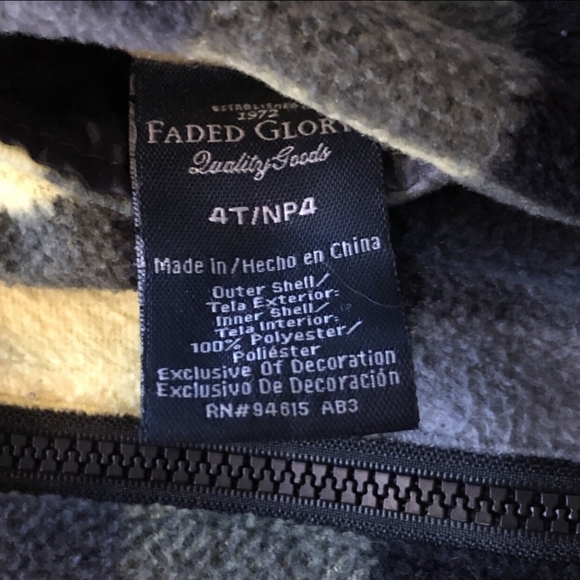 Lot of 2 Toddler Boys Jackets Faded Glory Fleece Reversible ZeroXposur Hooded 4T - Picture 10 of 11